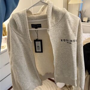 Equinox Women's Gray Zip-Up Hoodie